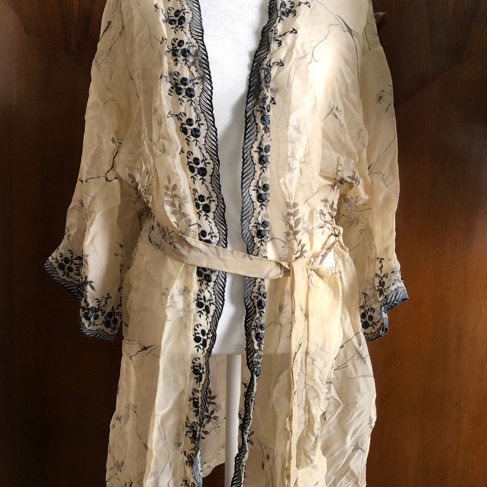 Mary Green silk embroidered robe